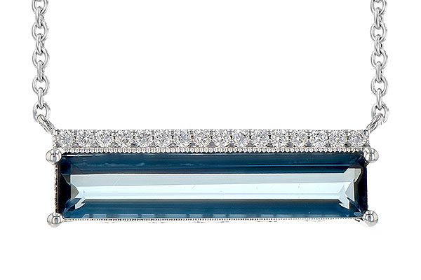 E226-60324: NECK 2.70 LONDON BLUE TOPAZ 2.80 TW
