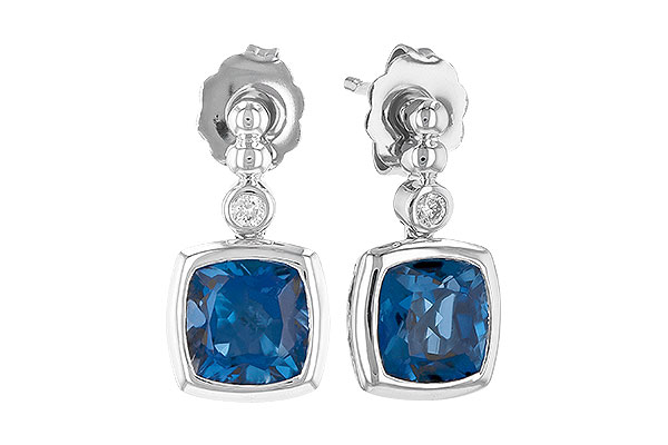 E309-27560: EARR 1.78 LONDON BLUE TOPAZ 1.82 TGW