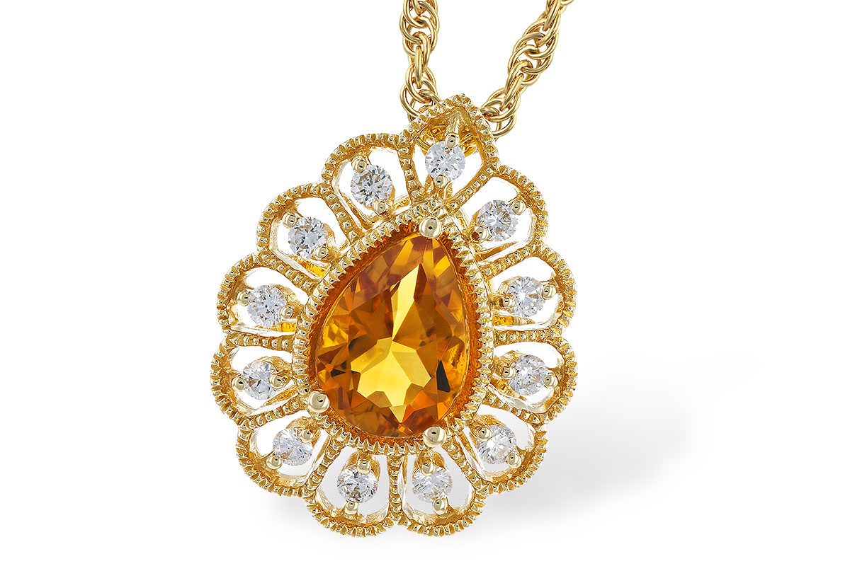 E310-21260: NECKLACE .62 CITRINE .75 TGW (7x5MM CIT)