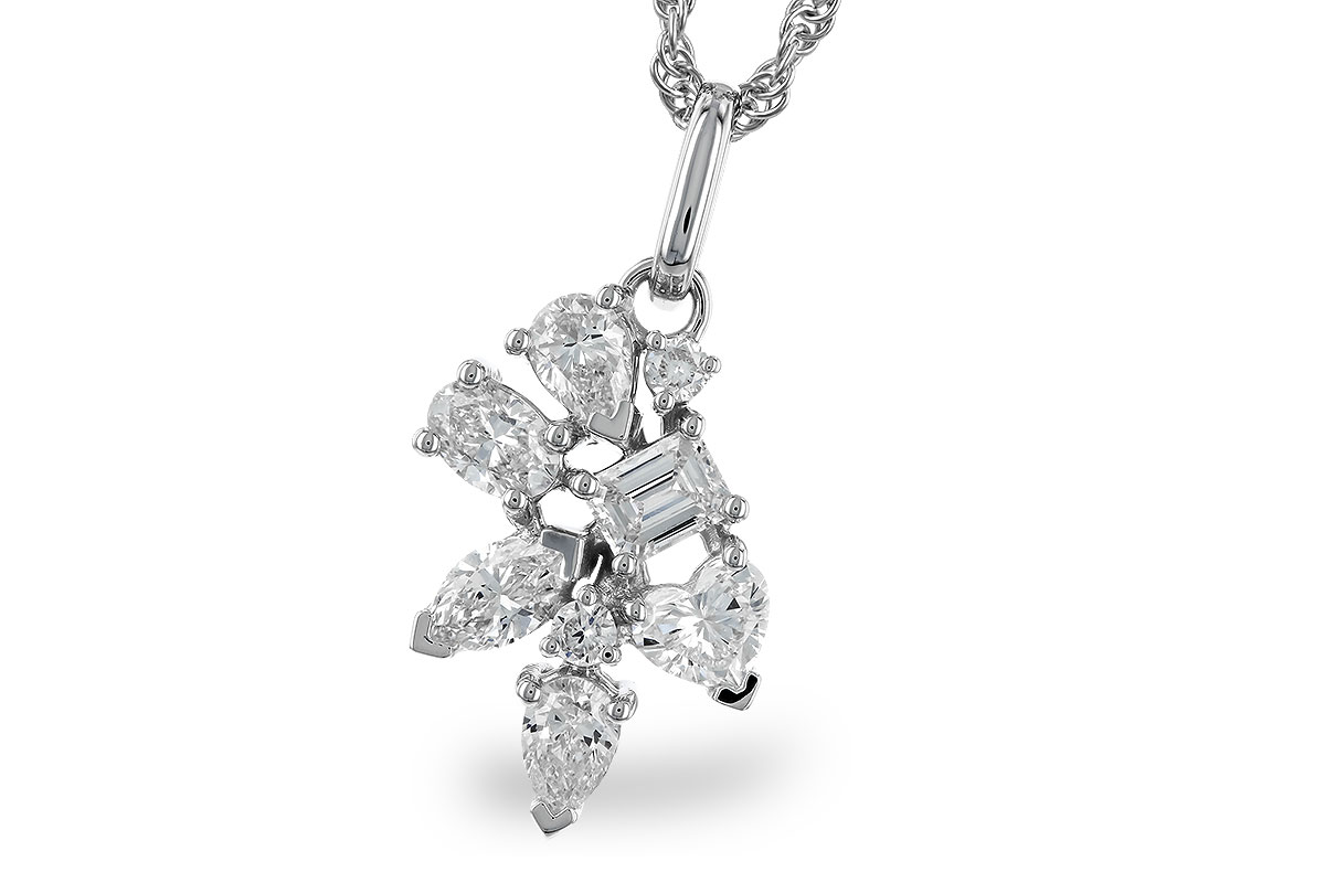 E310-24869: NECKLACE .90 TW FANCY CUT DIAS