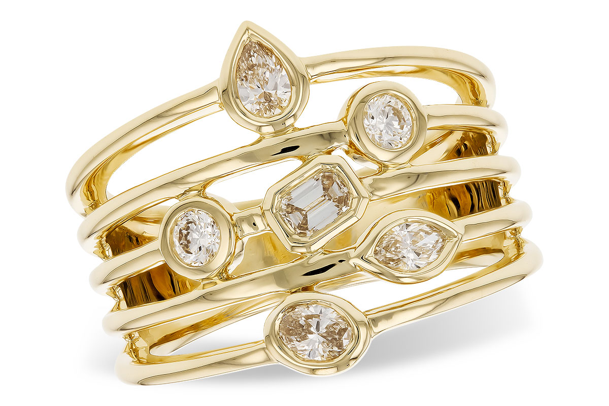 E310-25815: LDS DIA RG .50 TW FANCY CUT DIAMONDS