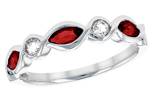 E311-10315: LDS RG .52 TW GARNET .64 TGW