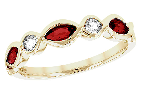 E311-10315: LDS RG .52 TW GARNET .64 TGW