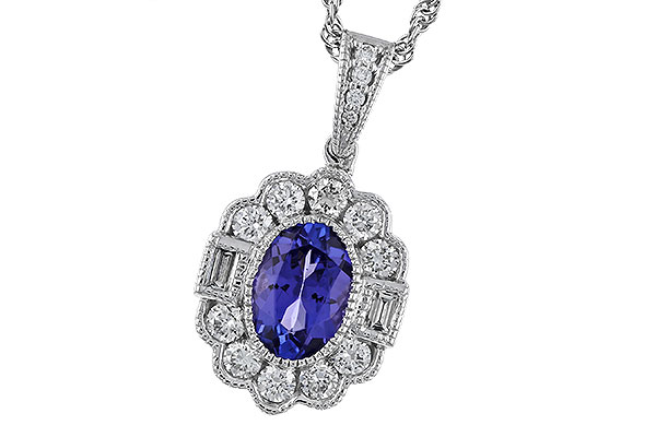 E311-10333: NECKLACE .80 TANZANITE 1.15 TGW (7x5MM OV)