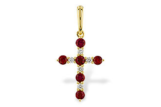 E311-11242: PENDANT .34 TW RUBY .42 TGW