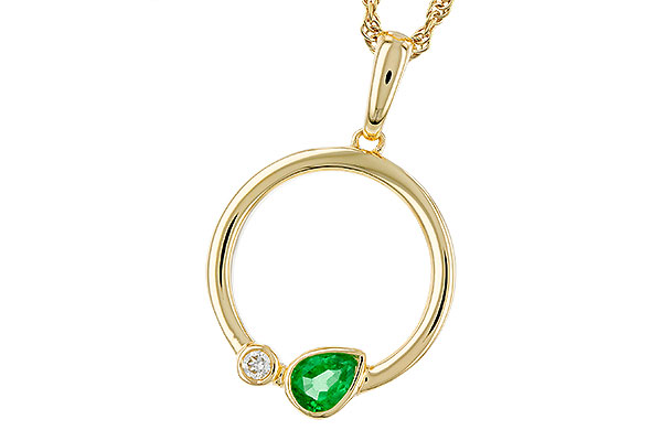 E311-11251: NECKLACE .20 EMERALD .22 TGW