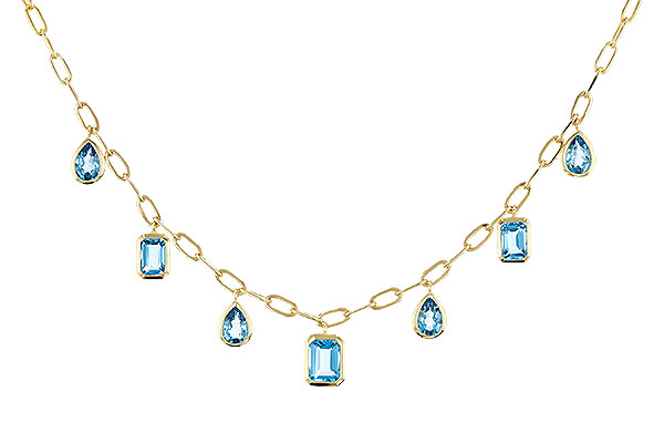 E311-12169: NECKLACE 4.10 TW BLUE TOPAZ (17")