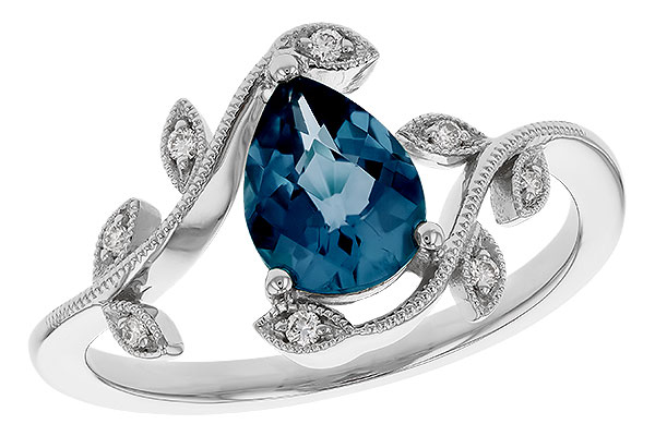 E311-13060: LDS RG 1.20 LONDON BLUE TOPAZ 1.26 TGW (8x6MM LBT)
