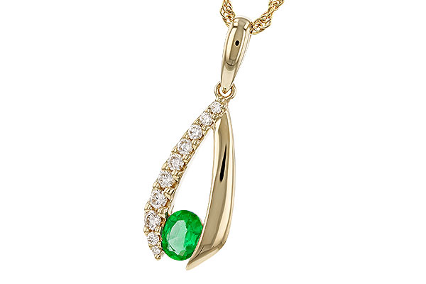E311-14824: NECKLACE .28 EMERALD .45 TGW (5x4 EMER)