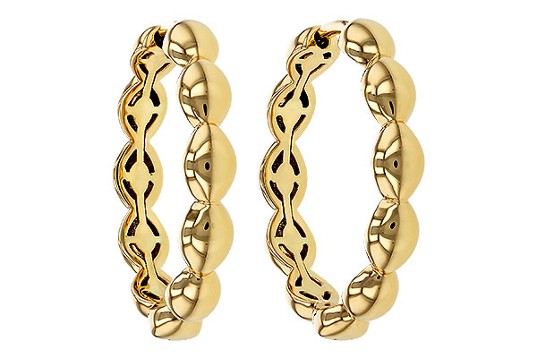 E311-16651: GOLD EARRINGS (21MM)
