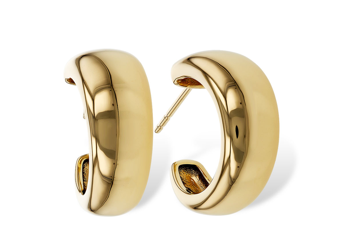 E311-16660: GOLD EARRINGS (16MM)