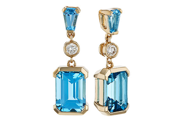 E311-16696: EARRINGS 2.37 TW BLUE TOPAZ 2.44 TGW