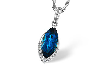 E311-16724: NECK 2.14 LONDON BLUE TOPAZ 2.20 TGW (12x6MM MQ)