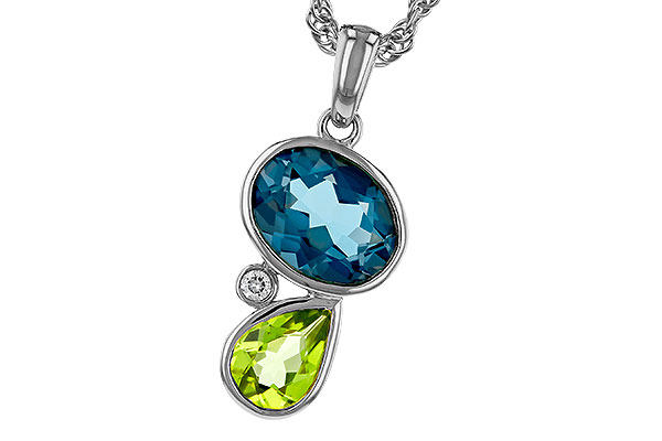 E311-17587: NECKLACE 2.43 SEMI-PREC (PER,LBT) 2.45 TGW