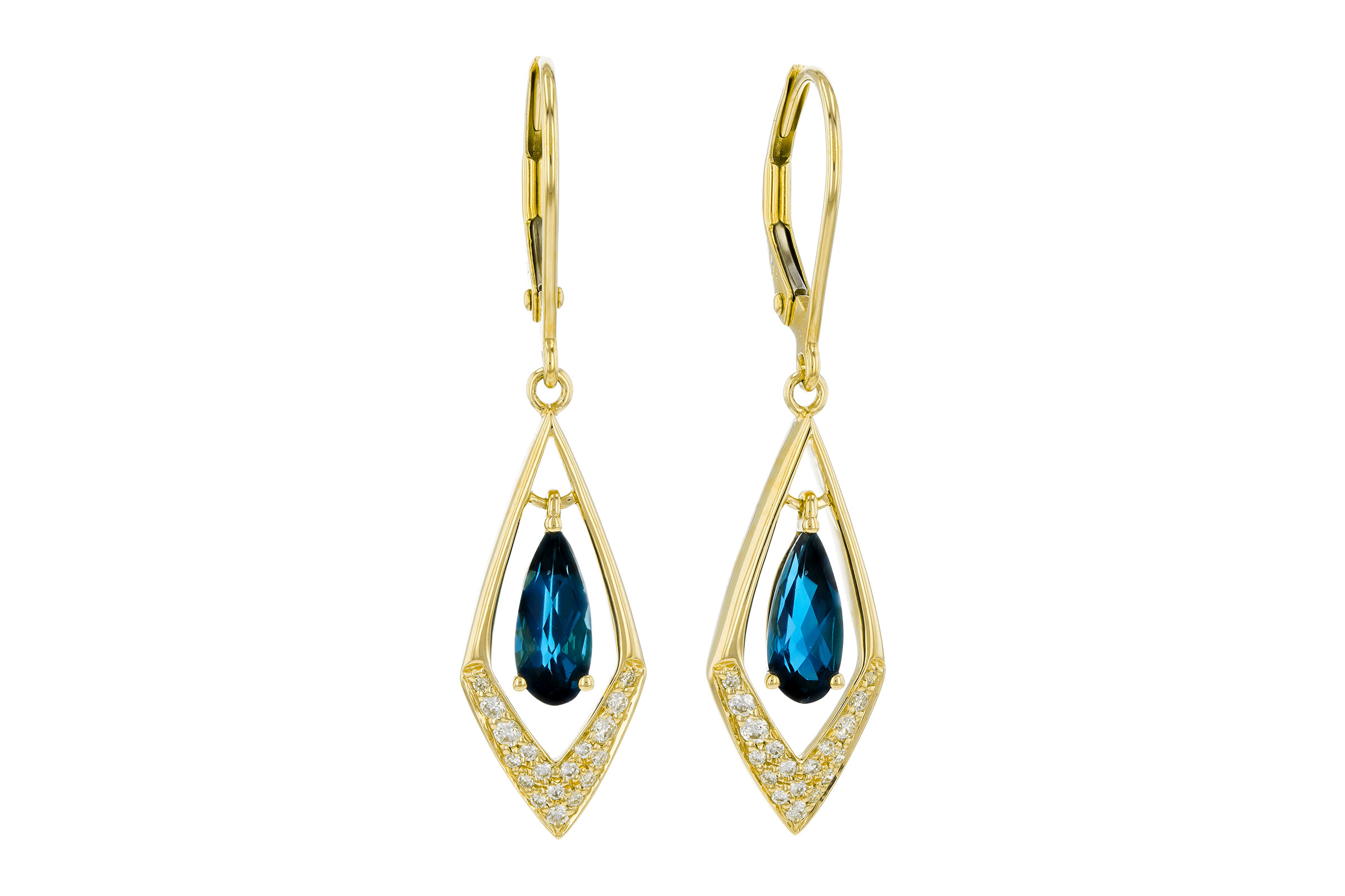 E312-02115: EARR 1.07 TW LONDON BLUE TOPAZ 1.22 TGW