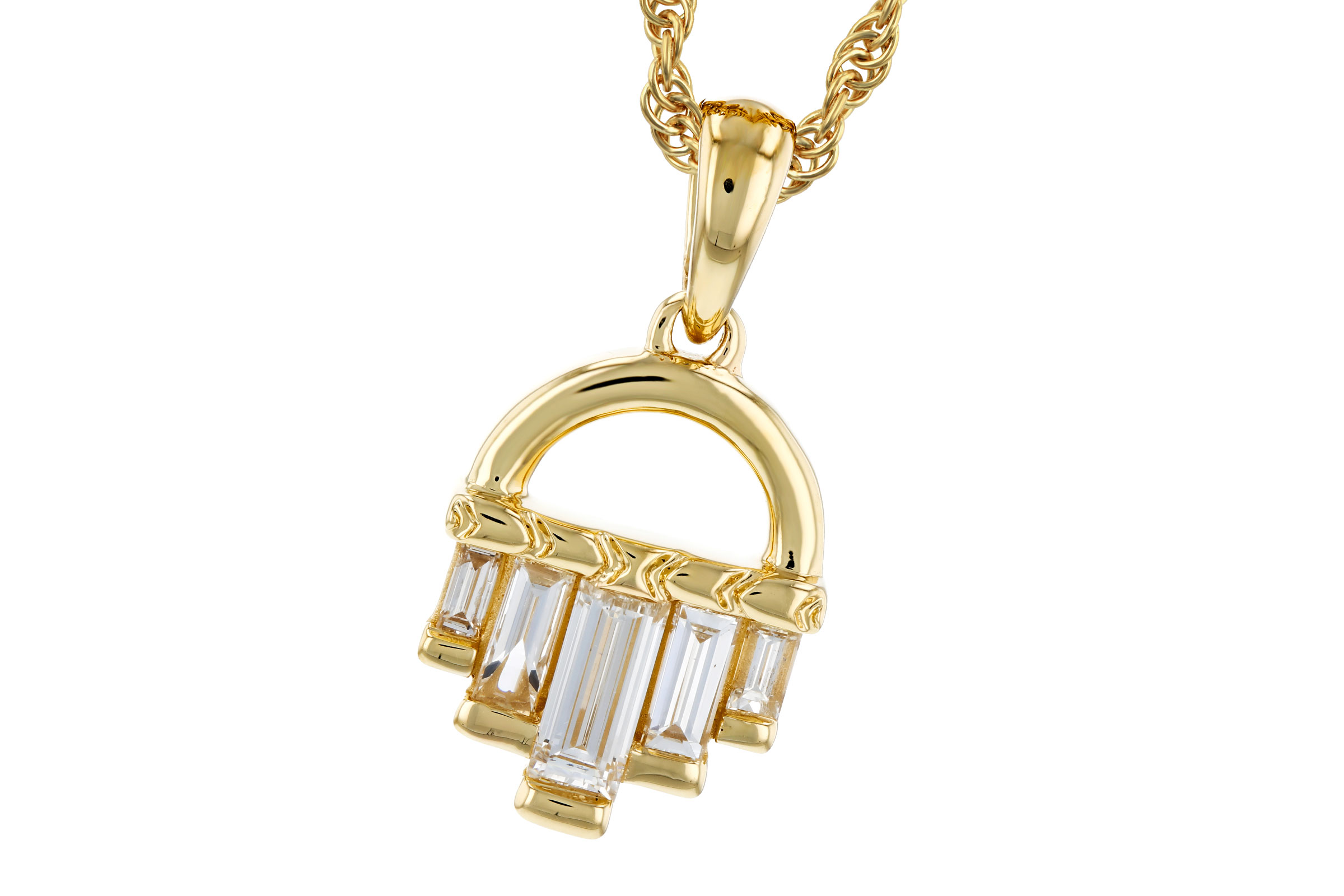 E312-02124: NECKLACE .46 TW BAGUETTE DIAMONDS