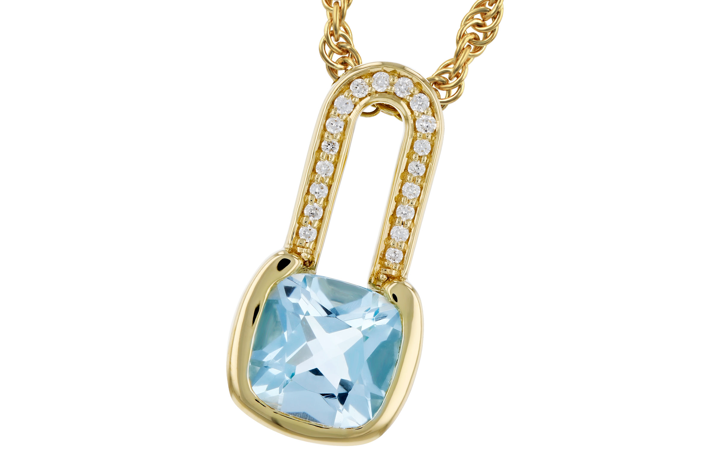 E312-03015: NECKLACE .91 SKY BLUE TOPAZ .95 TGW (6MM BT)