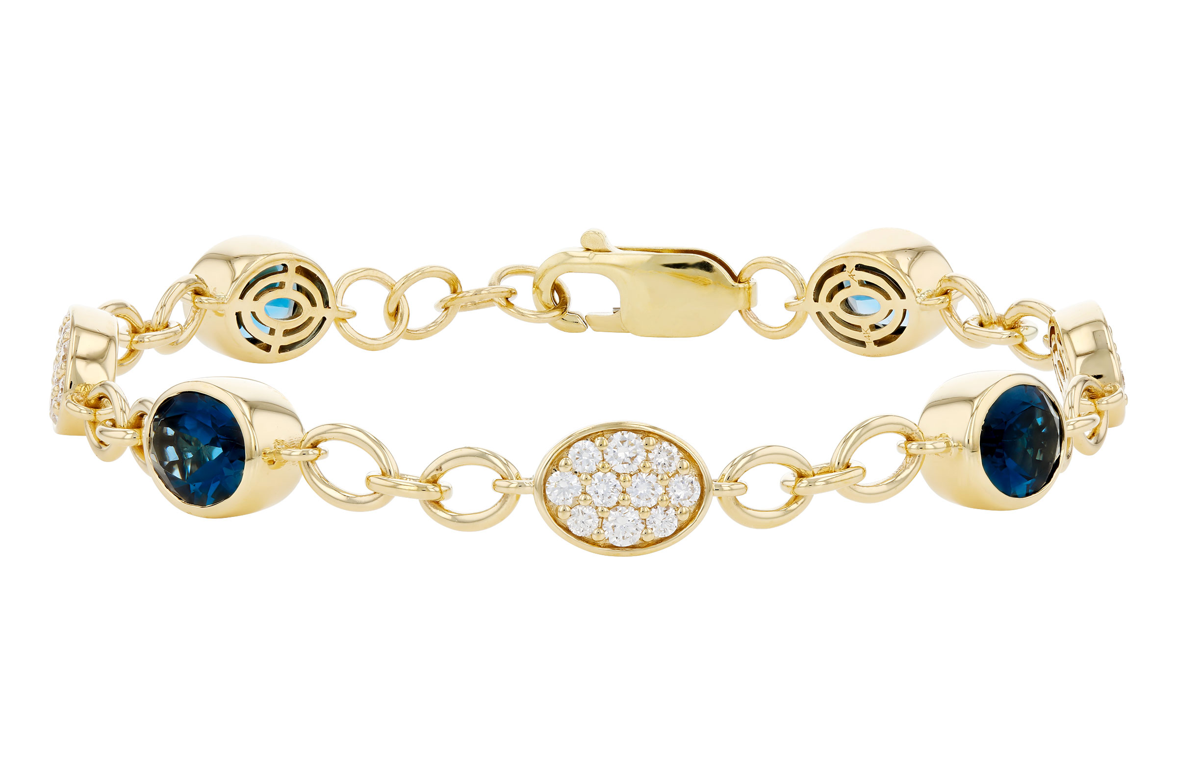 E312-03060: BRACELET 5.24 TW LONDON BLUE TOPAZ 6.00 TGW (7")