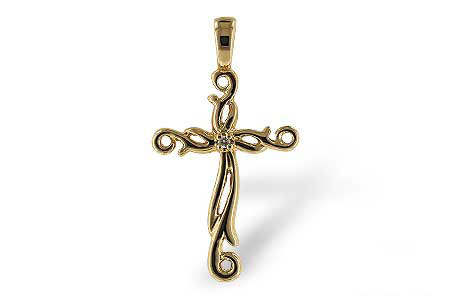 F042-94860: CROSS PENDANT .01 BR