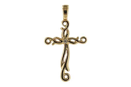 F042-94860: CROSS PENDANT .01 BR
