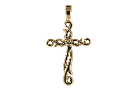 F042-94860: CROSS PENDANT .01 BR