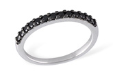 F222-03069: LDS WED RG .29 BLK DIAS TW