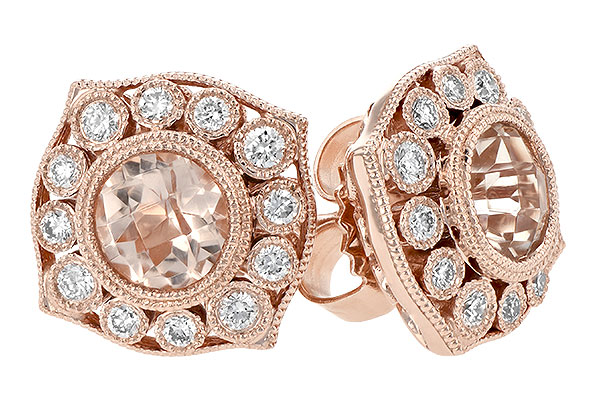F224-76660: EARR .75 MORGANITE .98 TGW