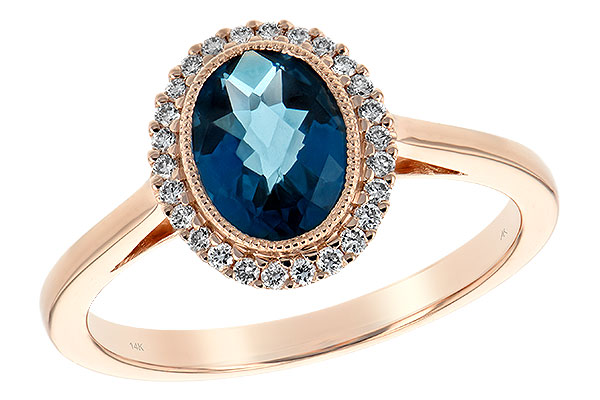 F225-64842: LDS RG 1.27 LONDON BLUE TOPAZ 1.42 TGW