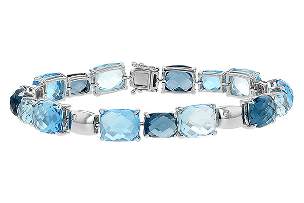 F225-66696: BRACELET 46.75 BLUE TOPAZ 46.80 TGW