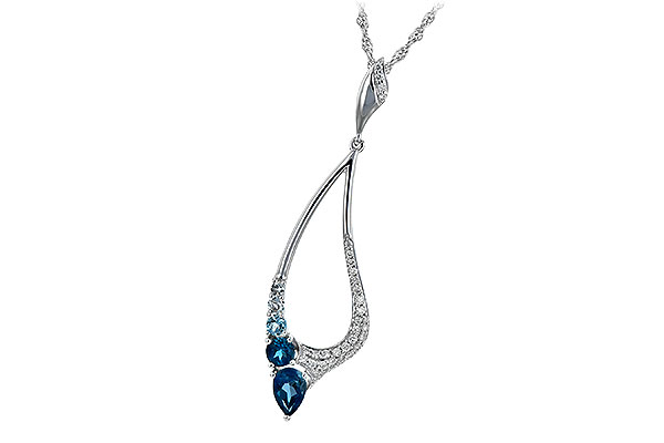 F225-70287: NECK .83 BLUE TOPAZ 1.00 TGW