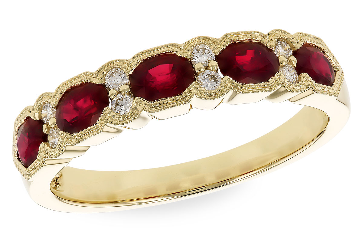 F310-23951: LDS WED RG .88 TW RUBY 1.00 TGW (4x3MM RUBY)