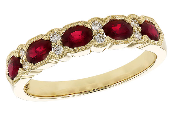 F310-23951: LDS WED RG .88 TW RUBY 1.00 TGW (4x3MM RUBY)