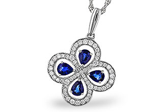 F311-11224: NECKLACE .68 SAPPHIRE TW .96 TGW