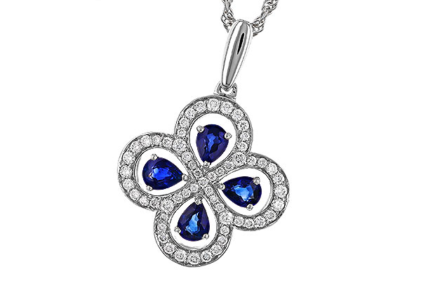 F311-11224: NECKLACE .68 SAPPHIRE TW .96 TGW