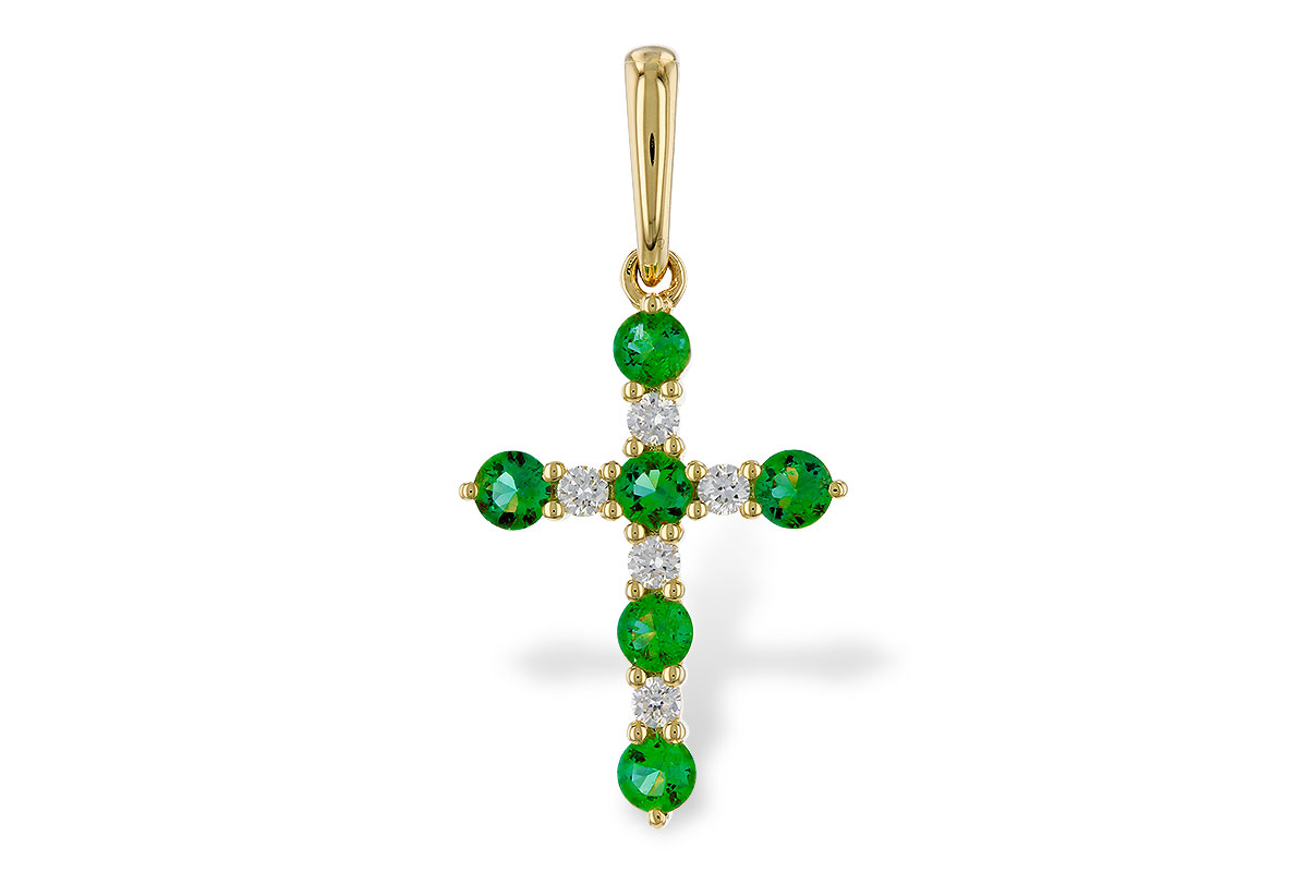 F311-11233: PENDANT .27 TW EMERALD .35 TGW
