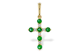 F311-11233: PENDANT .27 TW EMERALD .35 TGW