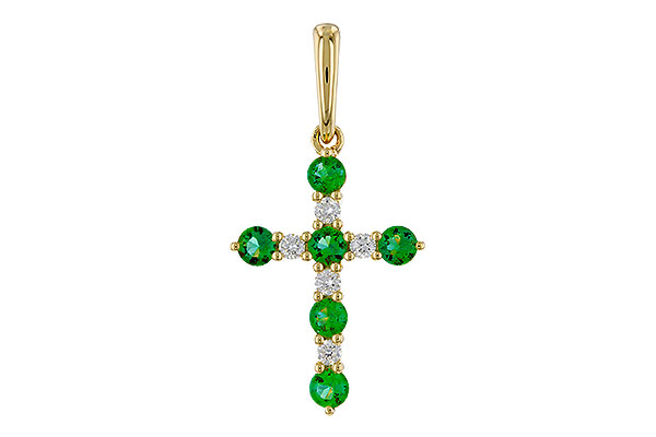 F311-11233: PENDANT .27 TW EMERALD .35 TGW
