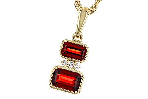 F311-11242: NECK .98 TW GARNET 1.01 TGW