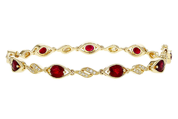F311-11269: BRACELET 3.68 RUBY 3.92 TGW (7")