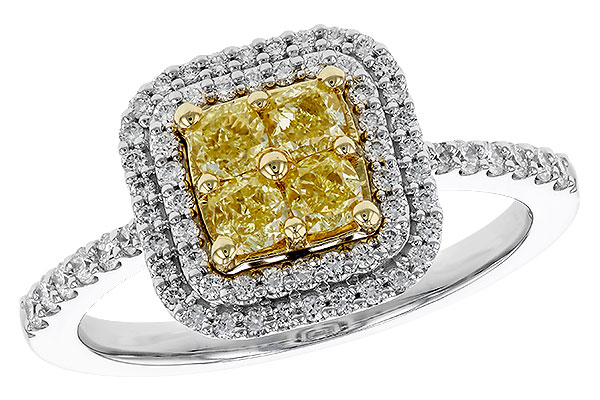 F311-13033: LDS RG .52 FANCY YELLOW DIAMONDS .85 TW