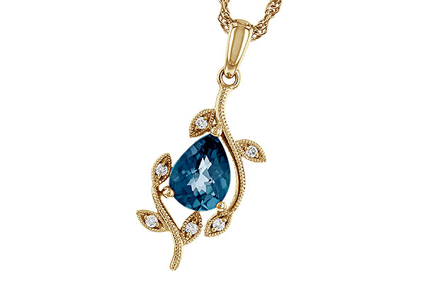 F311-13060: NECK 1.20 LONDON BLUE TOPAZ 1.25 TGW (8x6MM LBT)