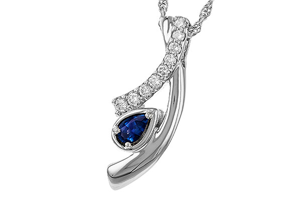 F311-14824: NECKLACE .23 SAPP .40 TGW (5x3 SAPP)