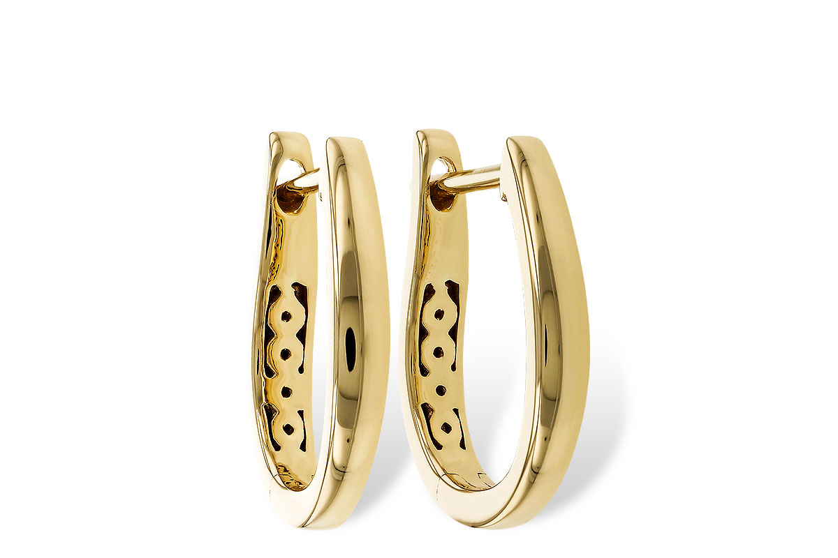 F311-14887: GOLD EARRINGS (15MM)