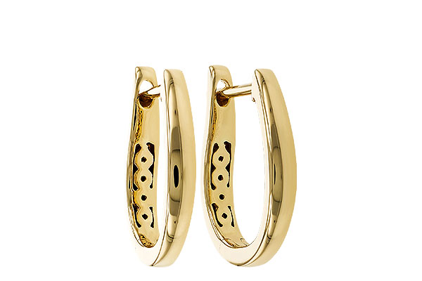 F311-14887: GOLD EARRINGS (15MM)