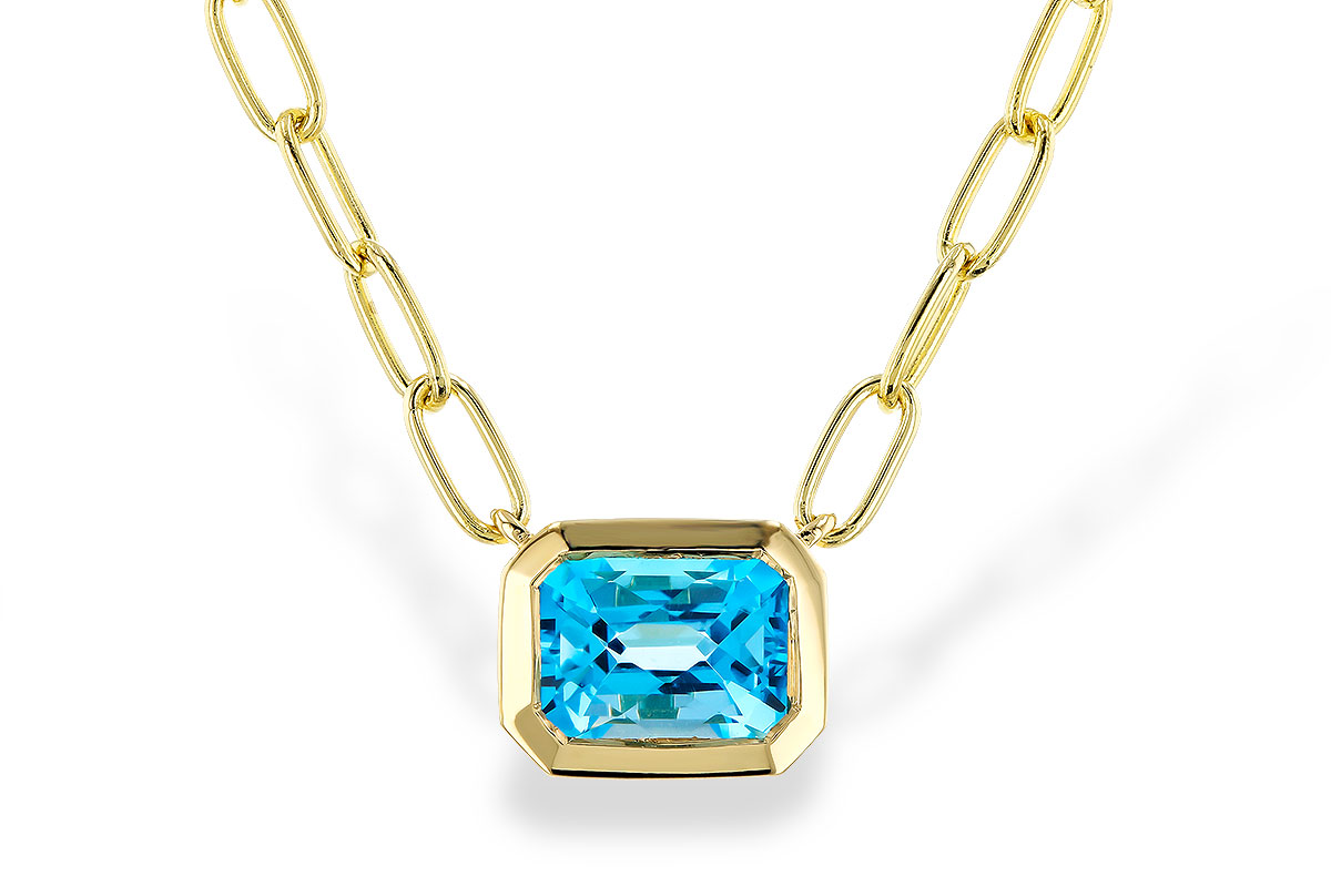 F311-14896: NECKLACE 1.20 SWISS BLUE TOPAZ (18")