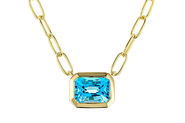 F311-14896: NECKLACE 1.20 SWISS BLUE TOPAZ (18")