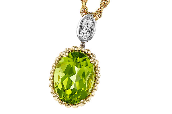 F311-16705: NECKLACE 1.22 PERIDOT 1.25 TGW (8x6MM OV)
