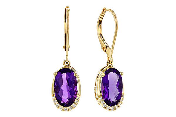 F311-16724: EARRINGS 2.70 TW AMETHYST 2.78 TGW (10x6MM OV)