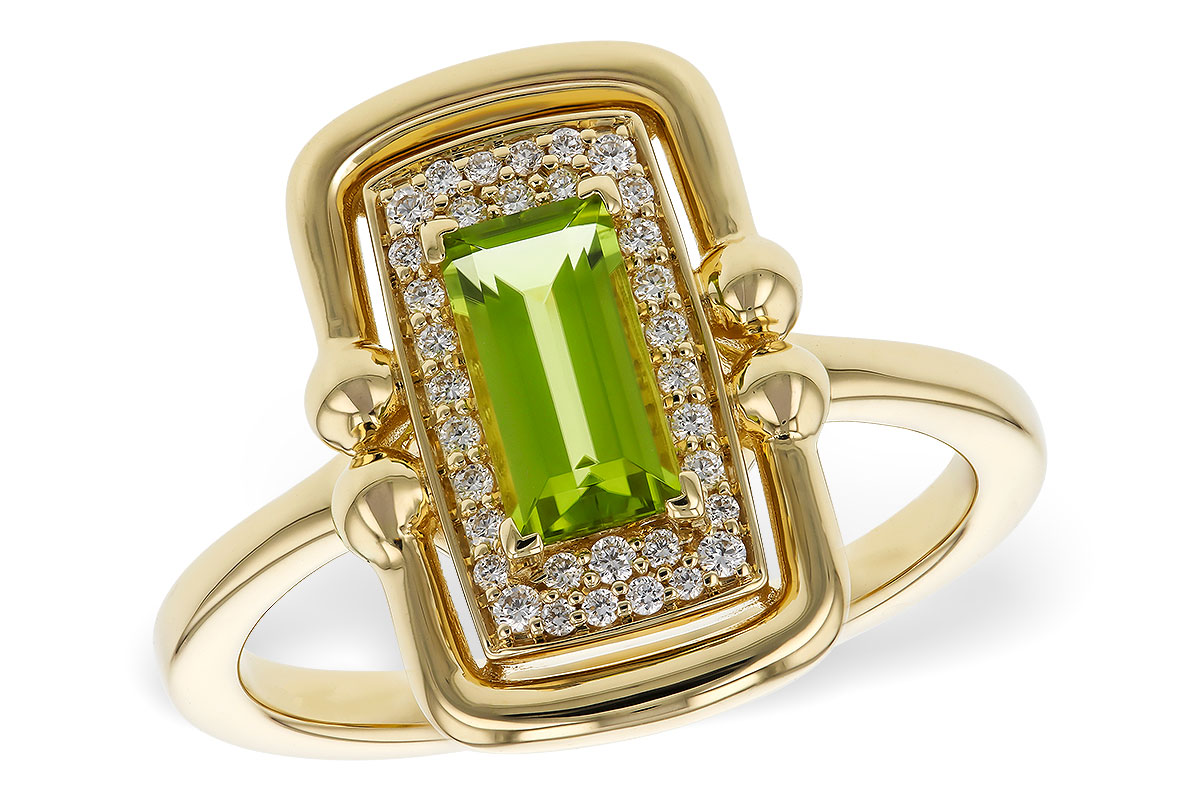 F311-17560: LDS RG .72 PERIDOT .84 TGW (8x4MM PER)