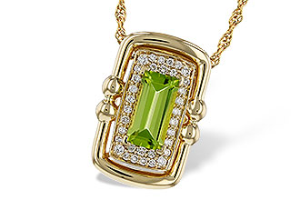 F311-17578: NECKLACE .72 PERIDOT .84 TGW (8x4MM PER)